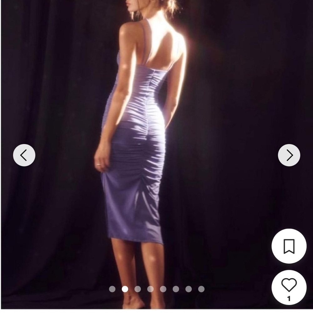 NWT A&F Bodycon Ruched Dress - Picture 4 of 10